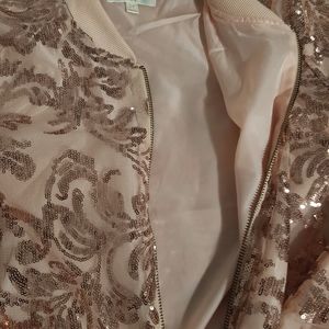 Sequin bomber jacket